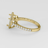 18K Yellow Gold Pave Ring Setting Image
