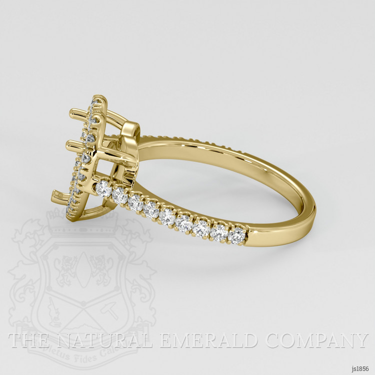 18K Yellow Gold Pave Ring Setting