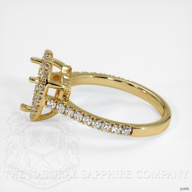 18K Yellow Gold Pave Ring Setting