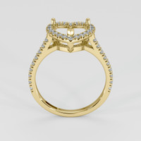 18K Yellow Gold Pave Ring Setting Image