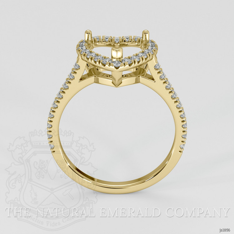 18K Yellow Gold Pave Ring Setting