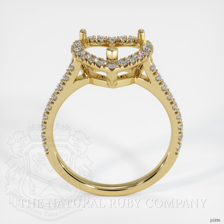 18K Yellow Gold Pave Ring Setting