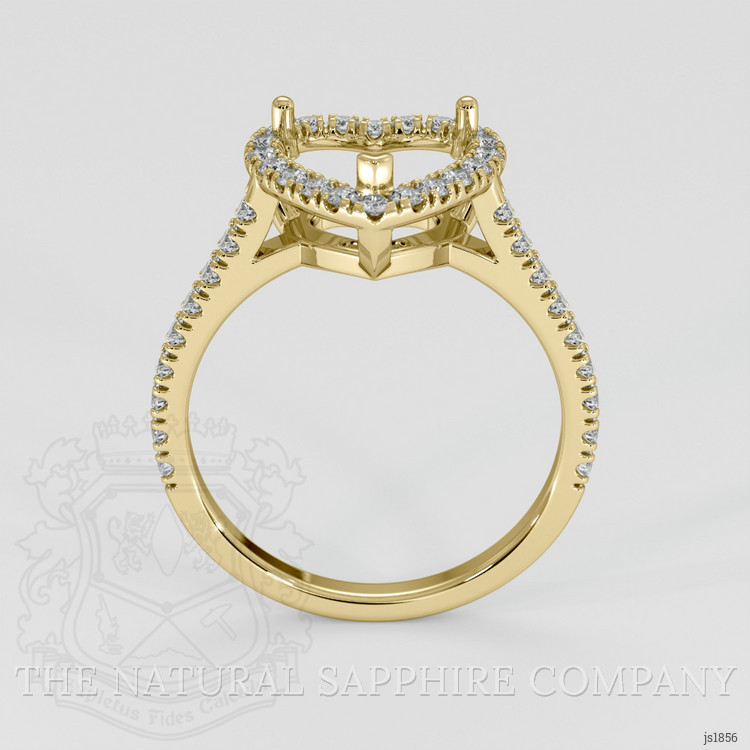 18K Yellow Gold Pave Ring Setting