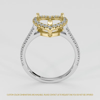 14K Yellow & White Pave Ring Setting Image