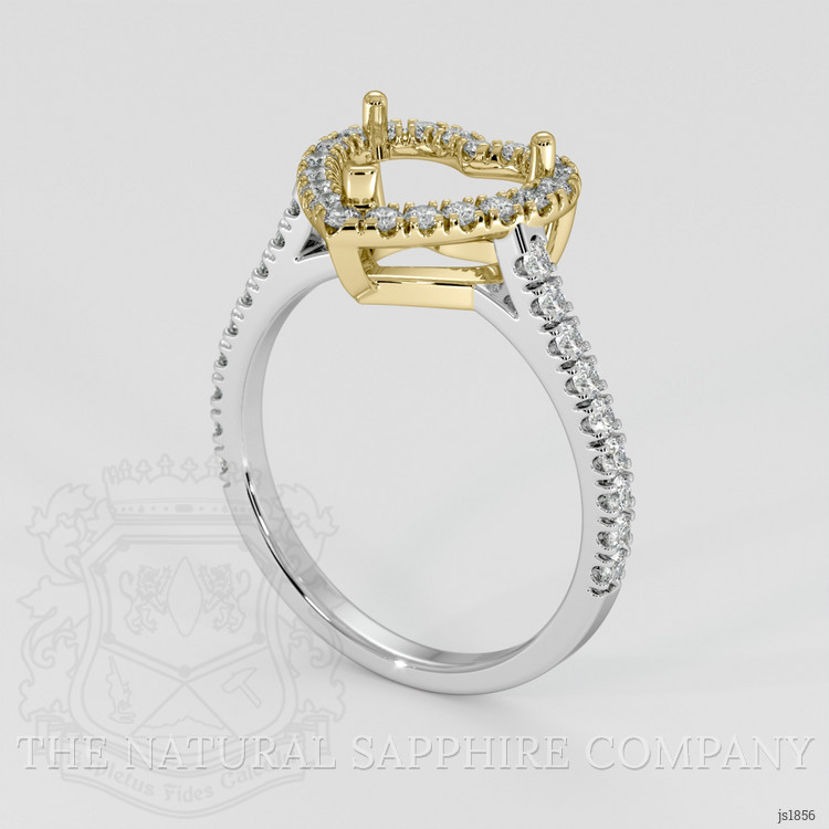 18K Yellow & White Pave Ring Setting