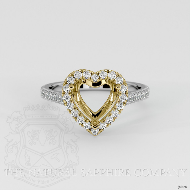18K Yellow & White Pave Ring Setting