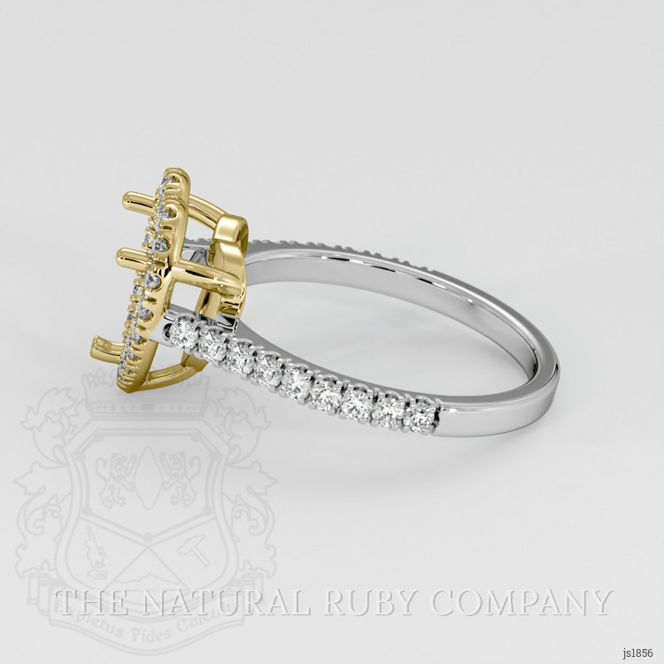 18K Yellow & White Pave Ring Setting