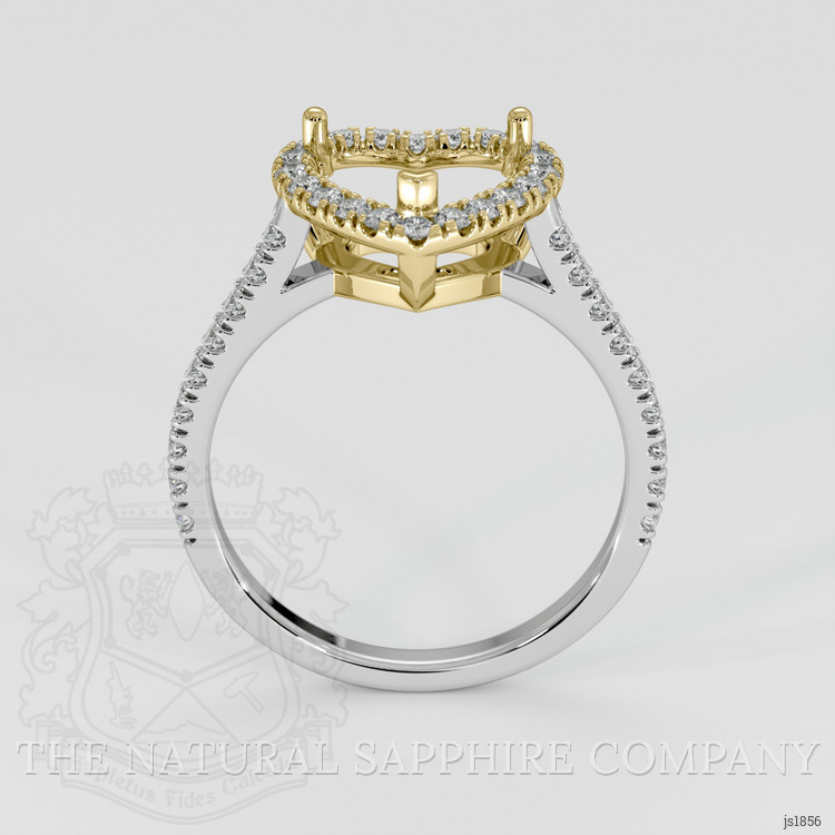 18K Yellow & White Pave Ring Setting