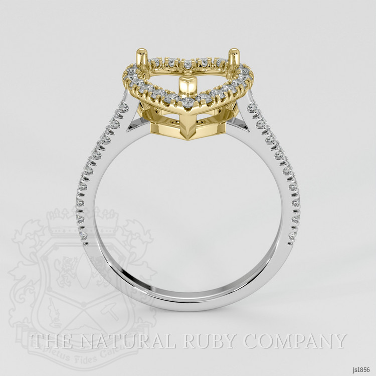 18K Yellow & White Pave Ring Setting