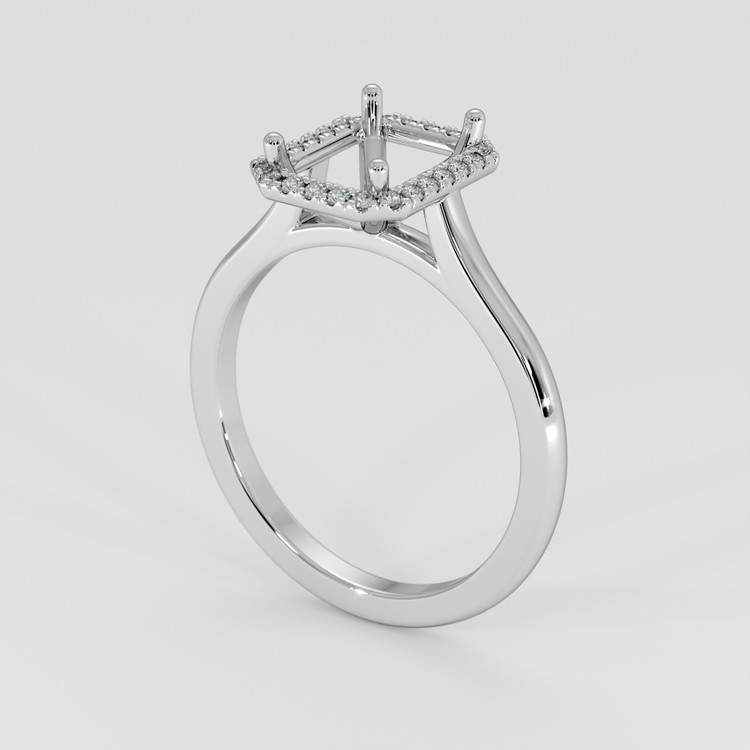 Platinum 950 Pave Ring Setting