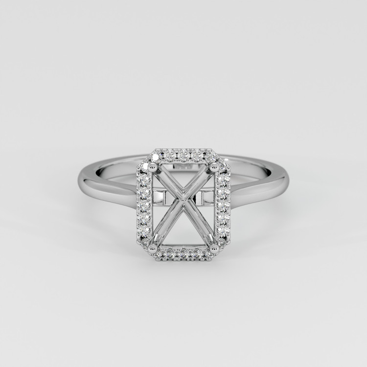 Platinum 950 Pave Ring Setting