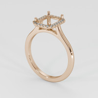 14K Rose Gold Pave Ring Setting Video