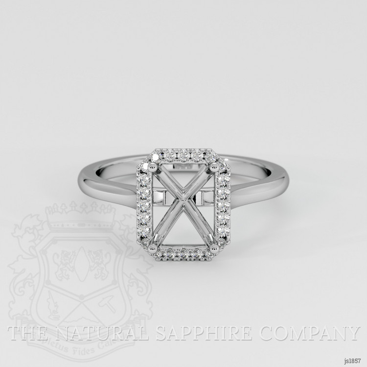 18K White Gold Pave Ring Setting