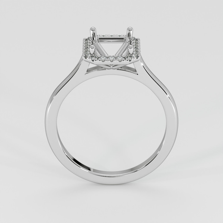 18K White Gold Pave Ring Setting