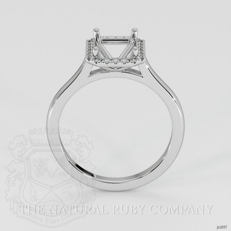 18K White Gold Pave Ring Setting