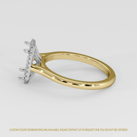 14K White & Yellow Pave Ring Setting Image