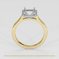 14K White & Yellow Pave Ring Setting Image