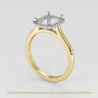 18K White & Yellow Pave Ring Setting Video
