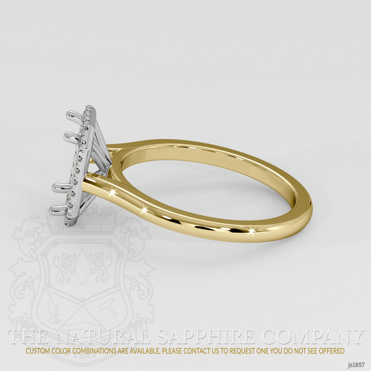 18K White & Yellow Pave Ring Setting