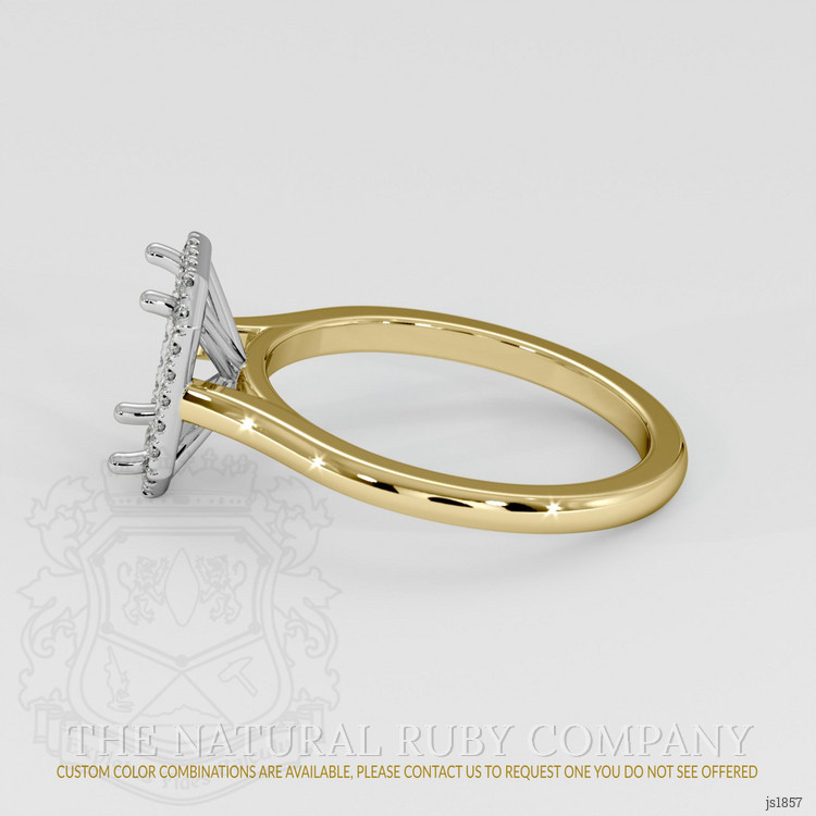 18K White & Yellow Pave Ring Setting