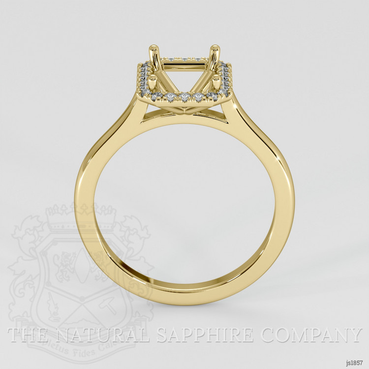 14K Yellow Gold Pave Ring Setting