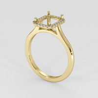 18K Yellow Gold Pave Ring Setting Video