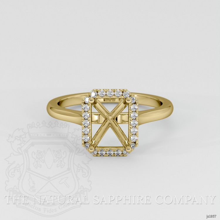 18K Yellow Gold Pave Ring Setting