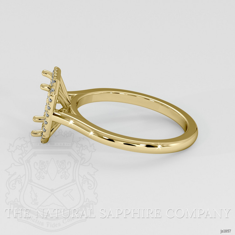 18K Yellow Gold Pave Ring Setting