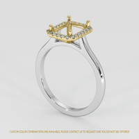 18K Yellow & White Pave Ring Setting Video