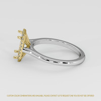 18K Yellow & White Pave Ring Setting Image