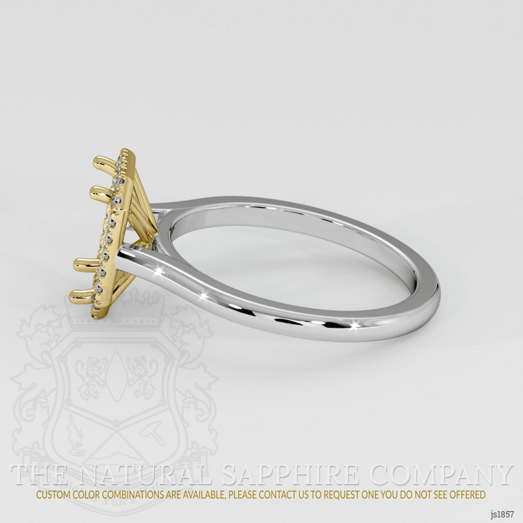 18K Yellow & White Pave Ring Setting