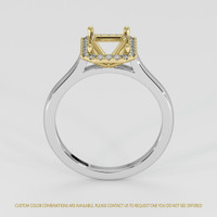 18K Yellow & White Pave Ring Setting Image
