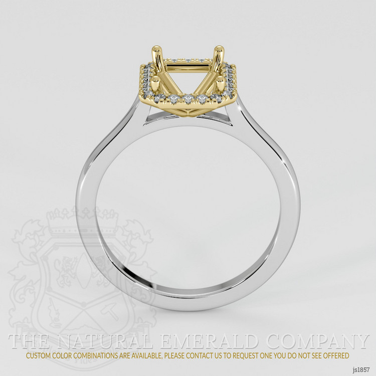 18K Yellow & White Pave Ring Setting