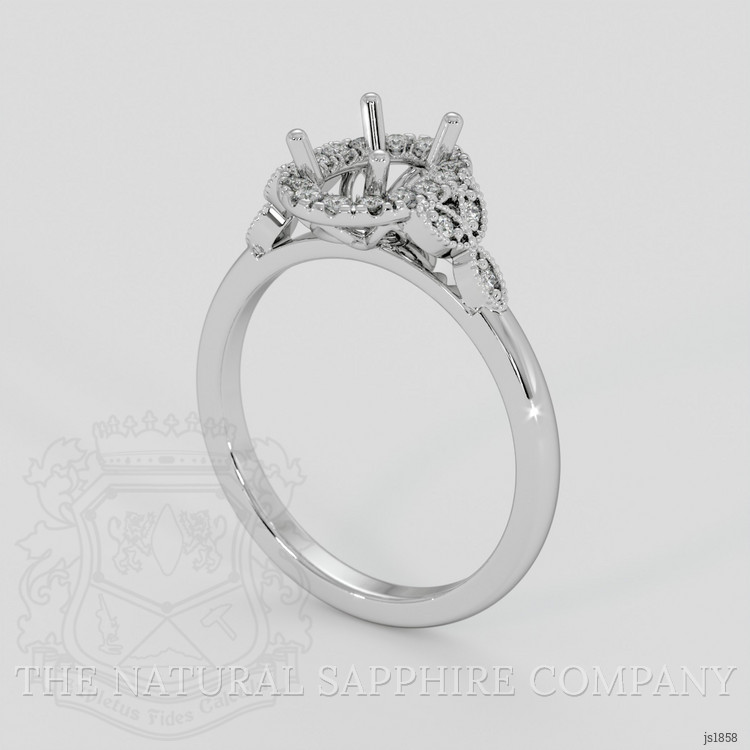 Platinum 950 Accent Stones Ring Setting