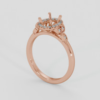 14K Rose Gold Accent Stones Ring Setting Video