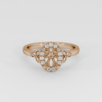 14K Rose Gold Accent Stones Ring Setting Image