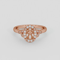 14K Rose Gold Accent Stones Ring Setting Image