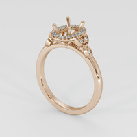 18K Rose Gold Accent Stones Ring Setting Video