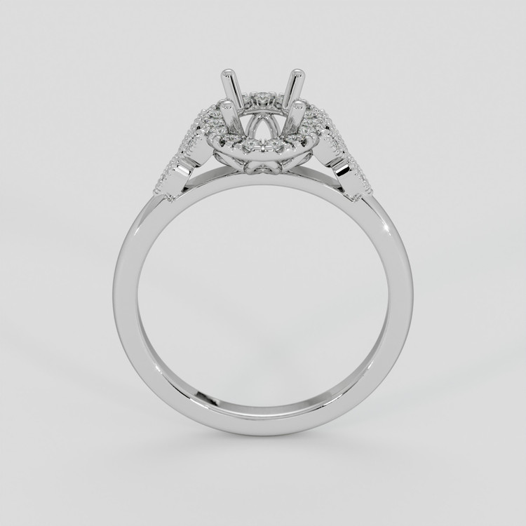 Silver Accent Stones Ring Setting