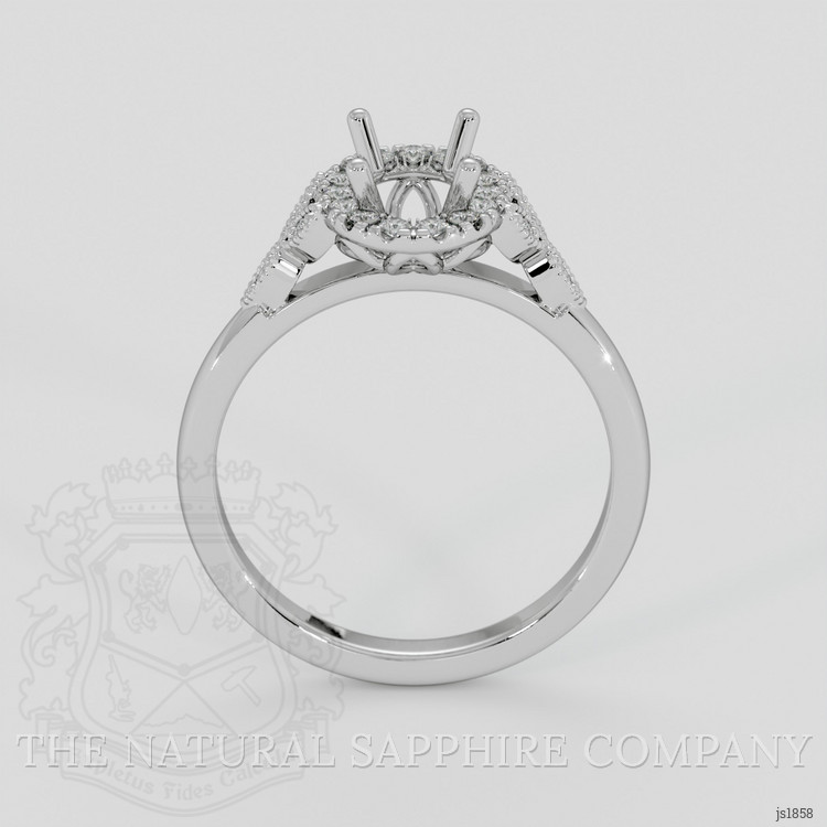 10K White Gold Accent Stones Ring Setting
