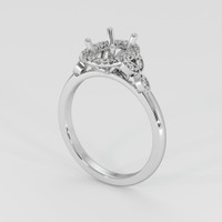 14K White Gold Accent Stones Ring Setting Video