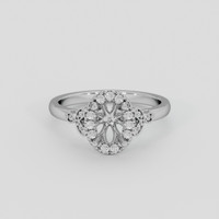 14K White Gold Accent Stones Ring Setting Image