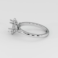 18K White Gold Accent Stones Ring Setting Image
