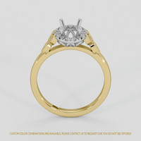 18K White & Yellow Accent Stones Ring Setting Image