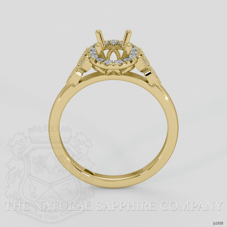 10K Yellow Gold Accent Stones Ring Setting