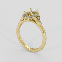 14K Yellow Gold Accent Stones Ring Setting Video