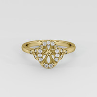 14K Yellow Gold Accent Stones Ring Setting Image