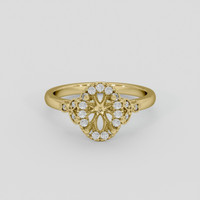 14K Yellow Gold Accent Stones Ring Setting Image
