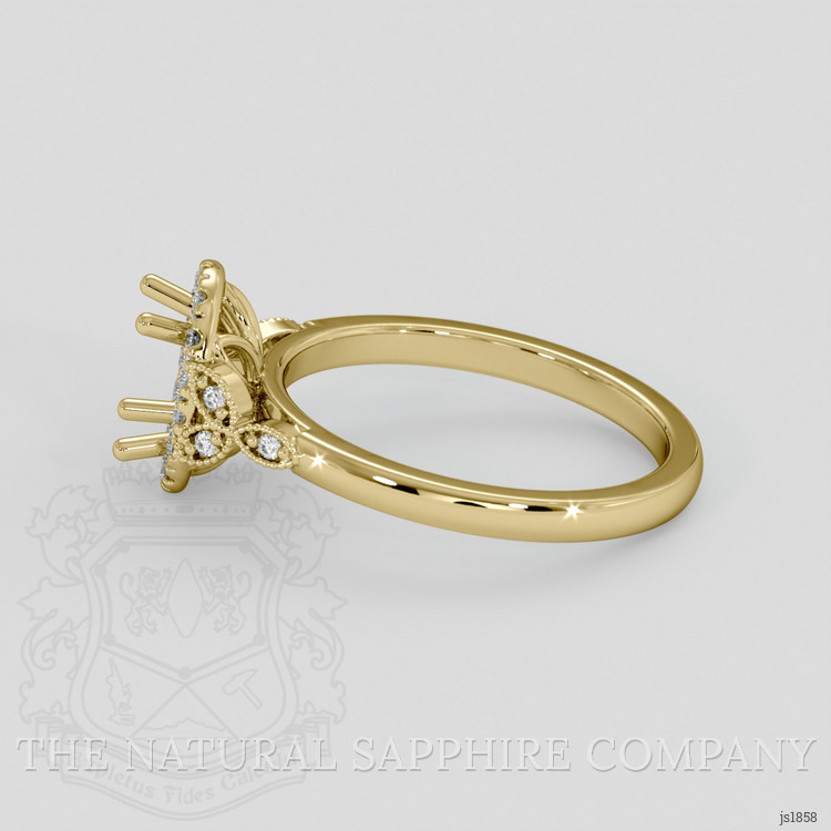14K Yellow Gold Accent Stones Ring Setting