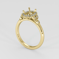 18K Yellow Gold Accent Stones Ring Setting Video